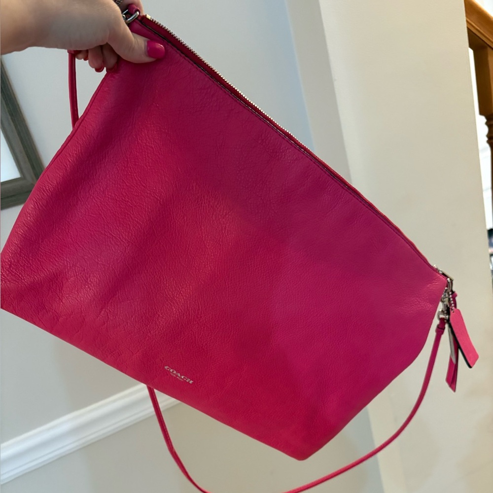 Coach Bleecker Hot Pink Daily Shoulder Bag (Style No. 29461). Like New - Picture 9 of 16